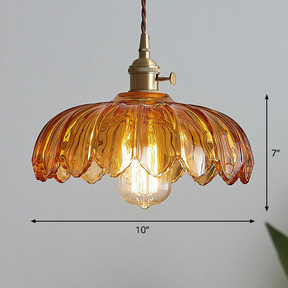 Pendellampa Vintage Glas Hängande Lampa Carvallo