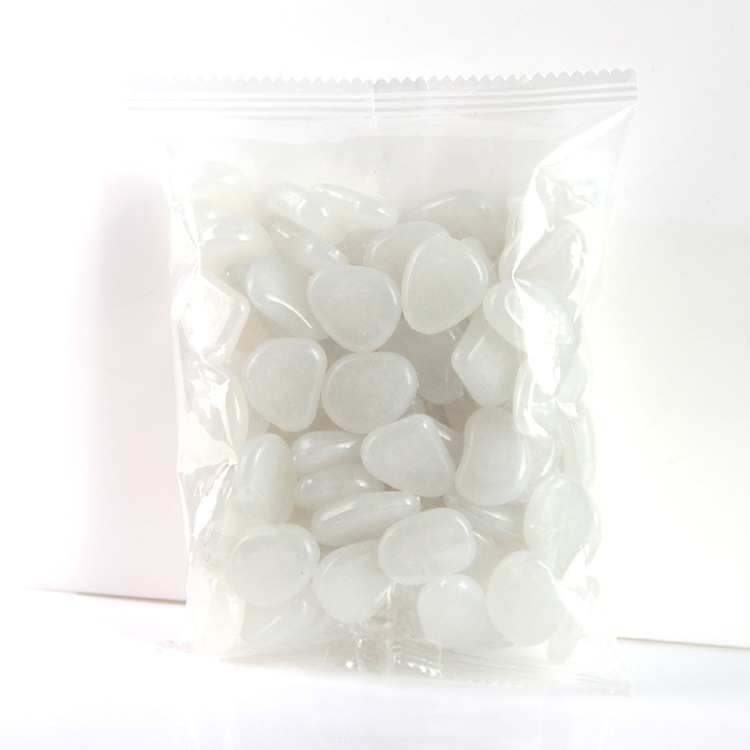 Lysande stenar för trädgård & dekoration – Fosforescerande småstenar i olika färger Carvallo