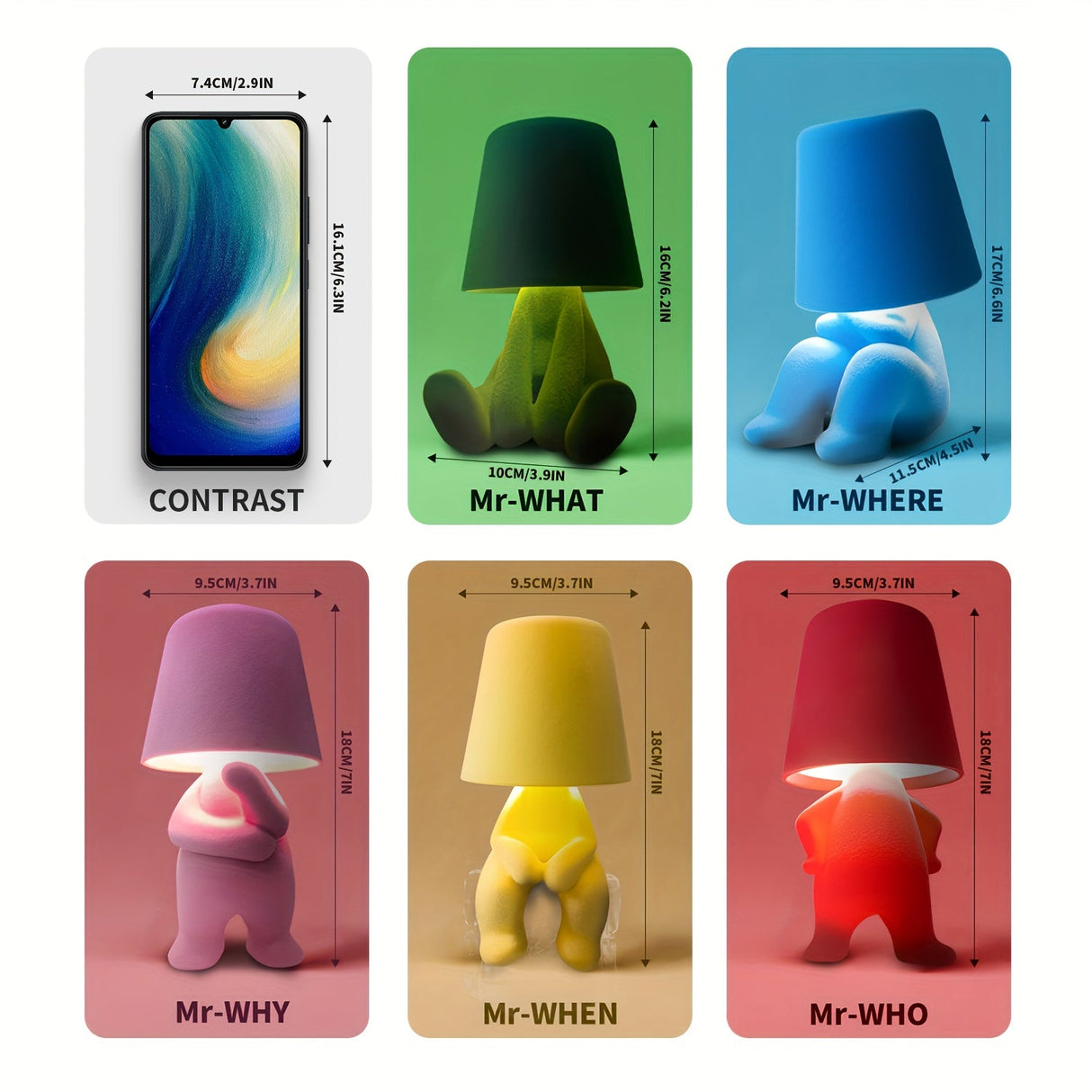 ThinkLight - Kreativ Bordslampa med Touch Control och USB Laddning Carvallo