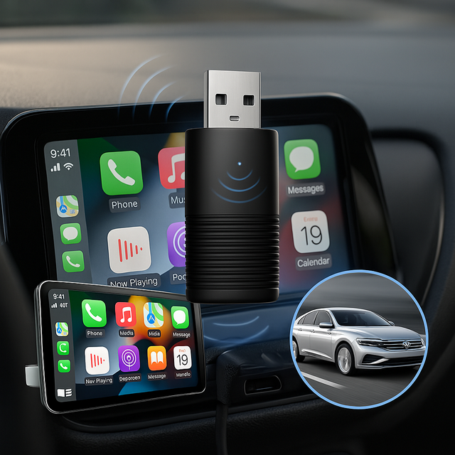 Trådlös CarPlay-adapter för iPhone och Android Carvallo