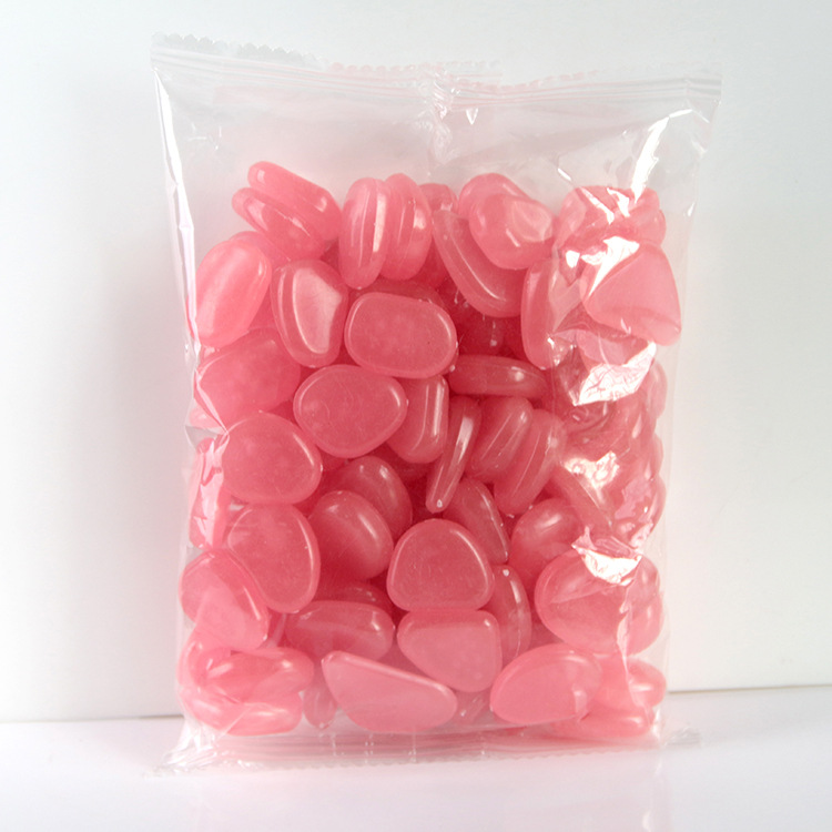 Lysande stenar för trädgård & dekoration – Fosforescerande småstenar i olika färger Carvallo