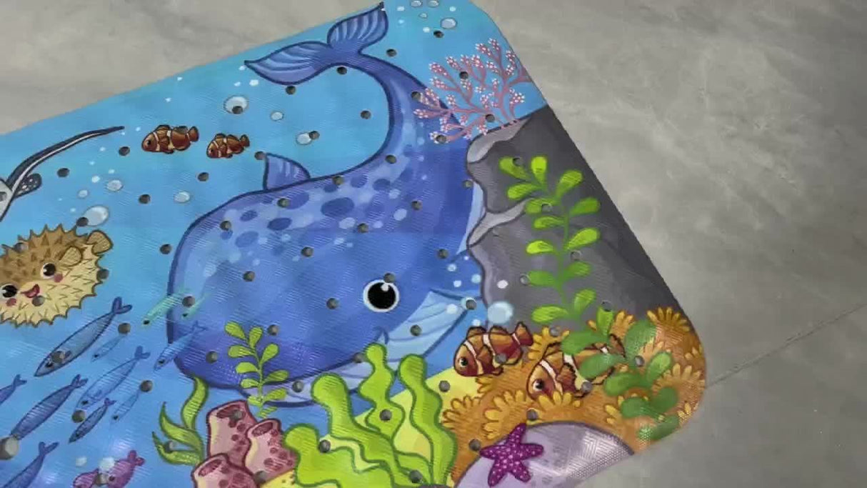 Extra lång halkfri badmatta – Maskintvättbar med sugkoppar Carvallo