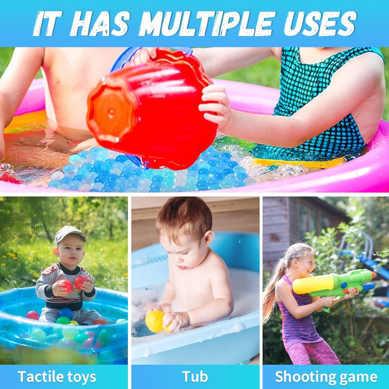 Carvallo - 2250 stycken 17-20mm kristall-botten-vatten-perlor-gel Carvallo