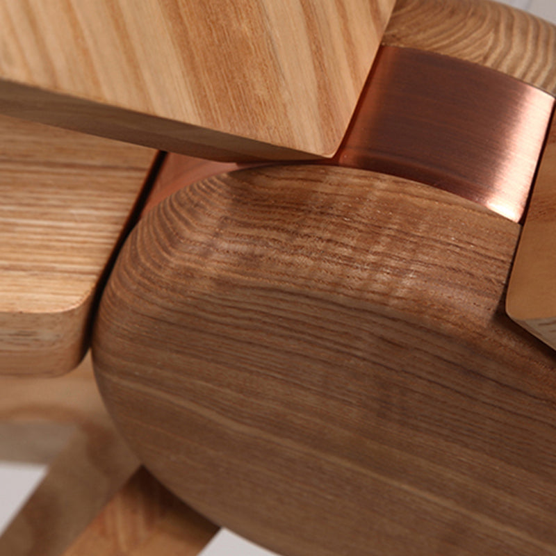 Starlite – Tidsenlig Sputnik Trä Kronlampa med LED Belysning Carvallo