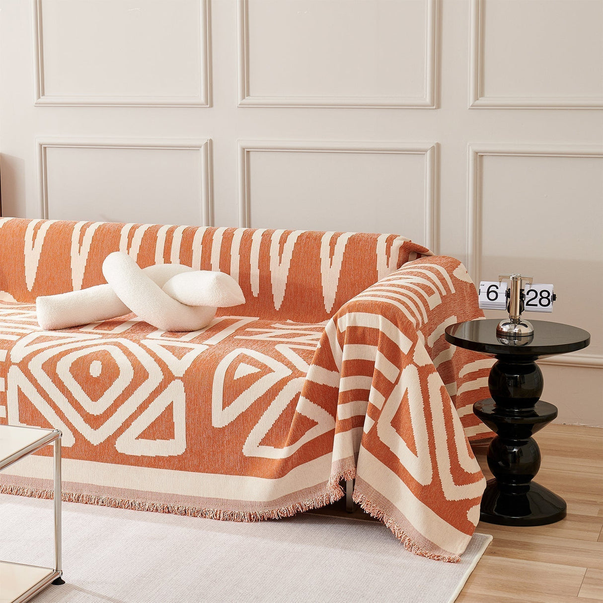Geometrisk Boho Stil Sofföverdrag - Modern, Stilig & Hållbart Soffskydd Carvallo
