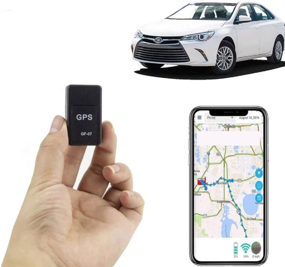 Magnetisk Mini Världsomspännande GPS Tracker Carvallo