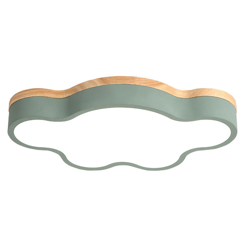 CloudLight – Akryl Moln LED Taklampa med Träöverdrag Carvallo