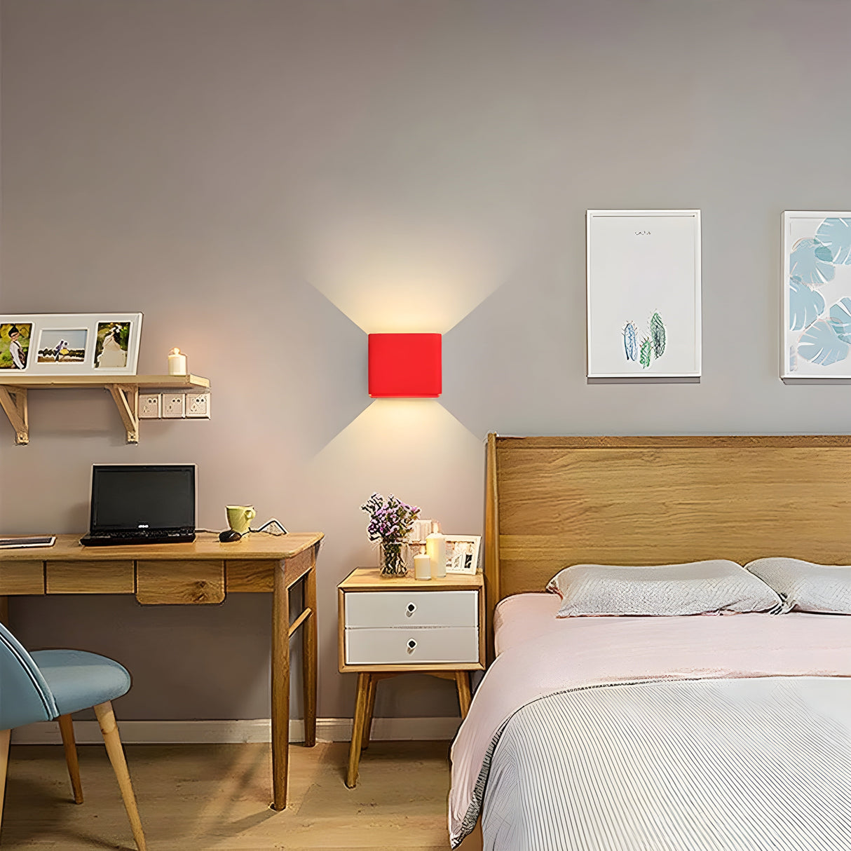 GlowBurst Light - Modern Fyrkantig LED Vägglampa Carvallo