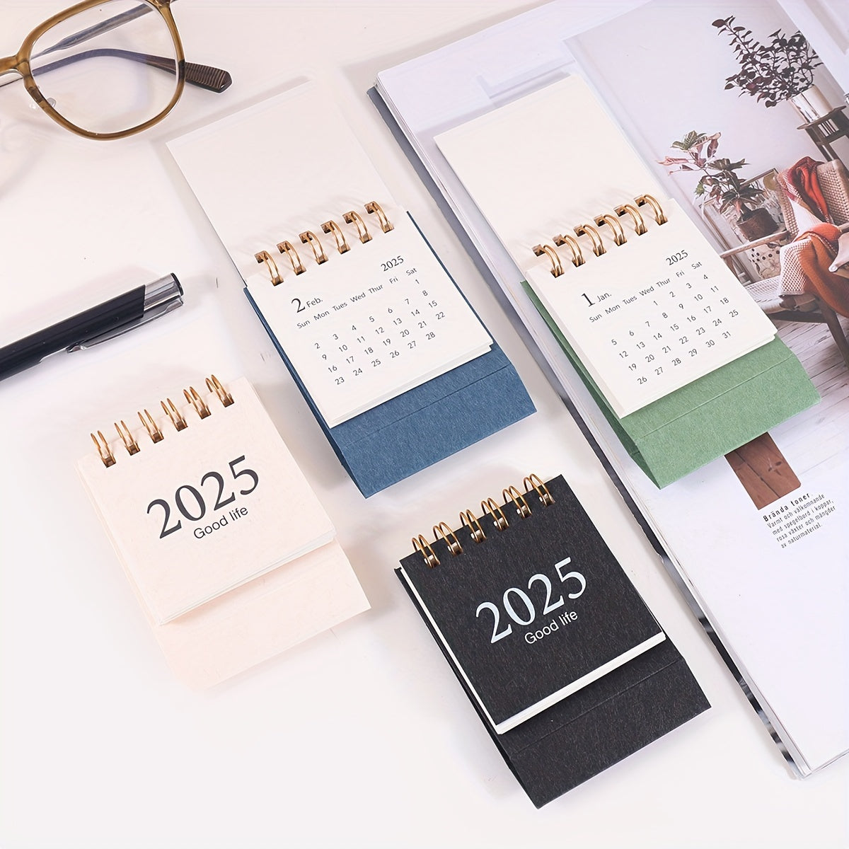 Skrivbordskalender Spiral Stativ Planer Carvallo