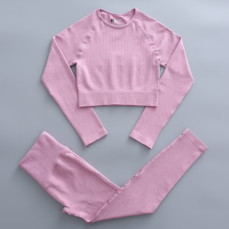 Träningsset Med Valfri Topp Dam-Personligt-BB-Tights & Topp-Ljus lila-S-Hemnix
