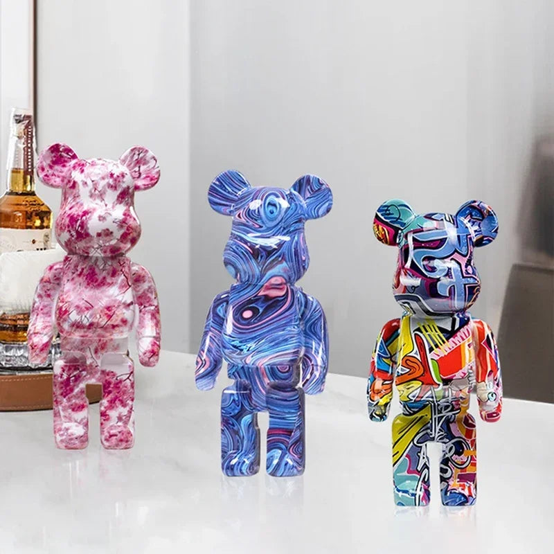 Graffiti Bear Figur Figur 10 Tum Abstrakt Djur Heminredning Förvaringsburk Carvallo