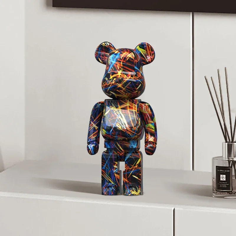 Graffiti Bear Figur Figur 10 Tum Abstrakt Djur Heminredning Förvaringsburk Carvallo