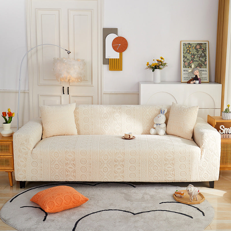 Bohemian Jacquard Stretch Heltäckande Anti-Slip Sofföverdrag Carvallo