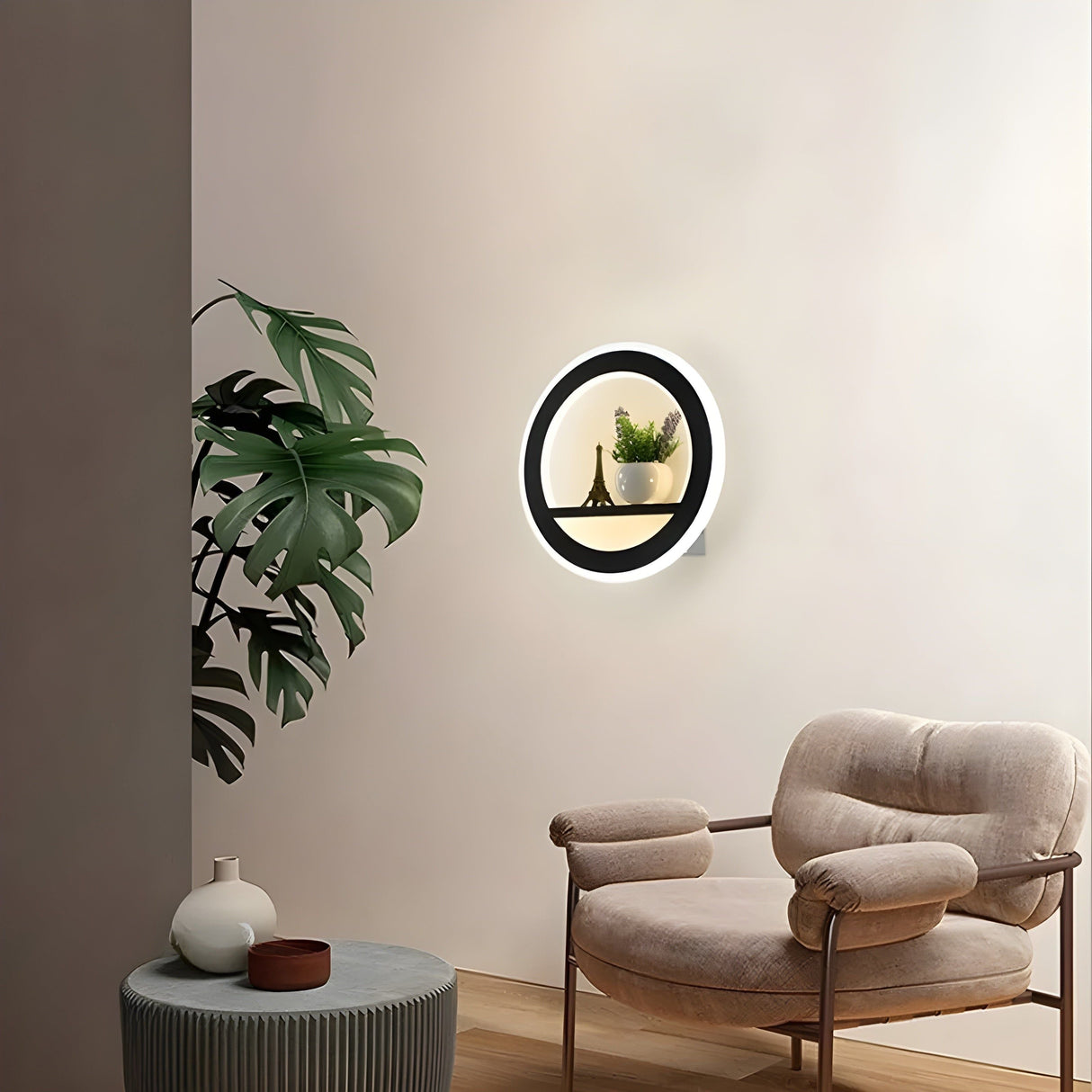 DimmableChic Light - Nordisk dimbar LED-vägglampa Carvallo