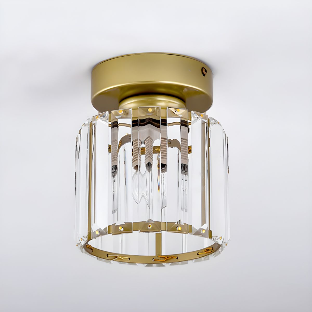Taklampa Kristall Flush Mount Modern Armatur Carvallo