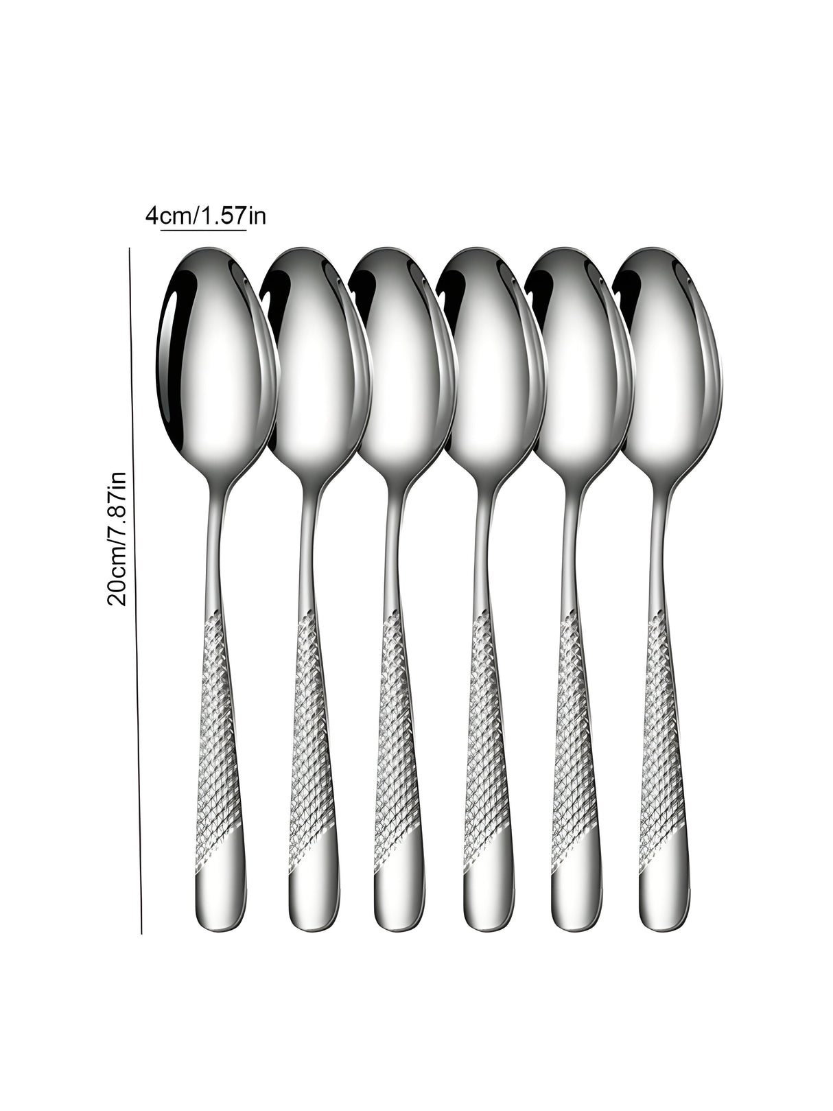 6/30 Stycken Rostfritt Stål Silver Bestick Set med Elegant Design Carvallo
