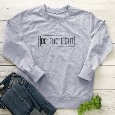 Be the Light tröja-Clothes for women-Bellasverige-Grå-M-Hemnix
