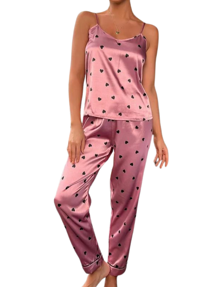 Pyjamasset i satin för kvinnor Hemnix