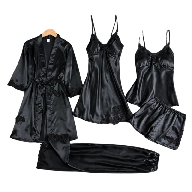 5-i-1 Satin Nattkläder Set bellasverige