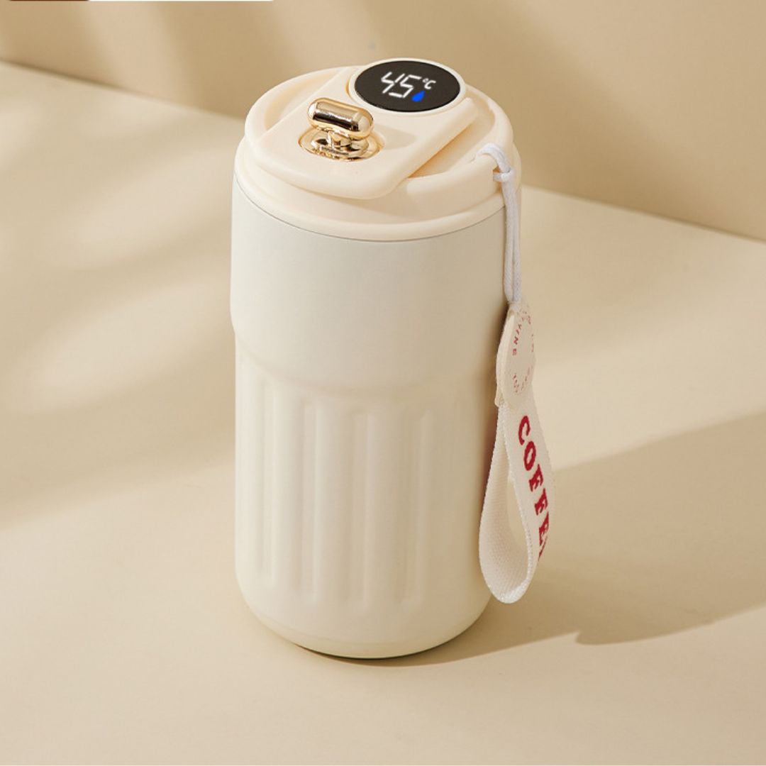 Rostfritt stål kaffekopp med LED temperaturvisning 450 ML Carvallo