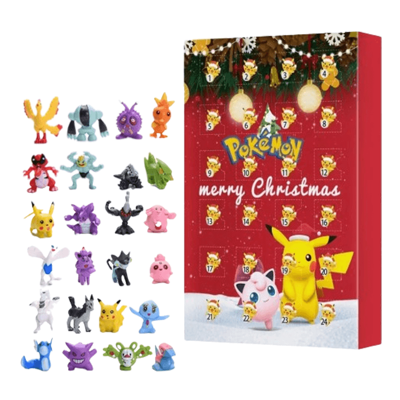 Poke Jul Adventskalender Mysterieskrin - 24st Figurer-Jul-BB-Stil B-Hemnix