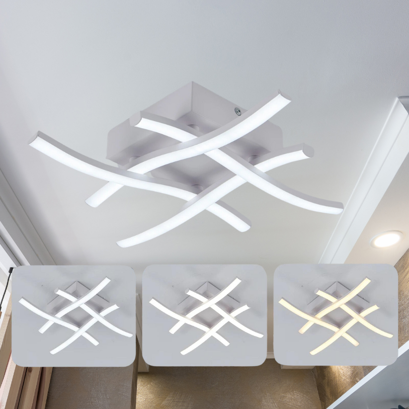 BrightEase LED Taklampa - Modern Design, Dimbar, 24W, Tre-färgsljus Carvallo