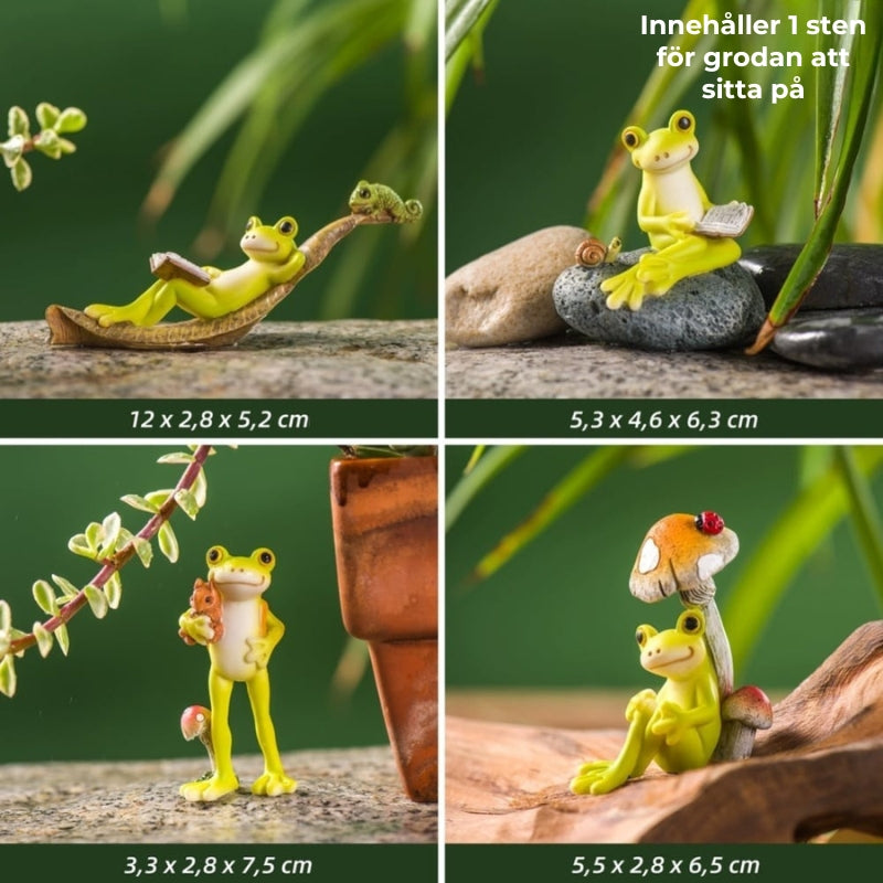 Groda Resin Växthängare Figur - Dekorativt inomhus- och utomhusväxttillbehör MILA Sverige