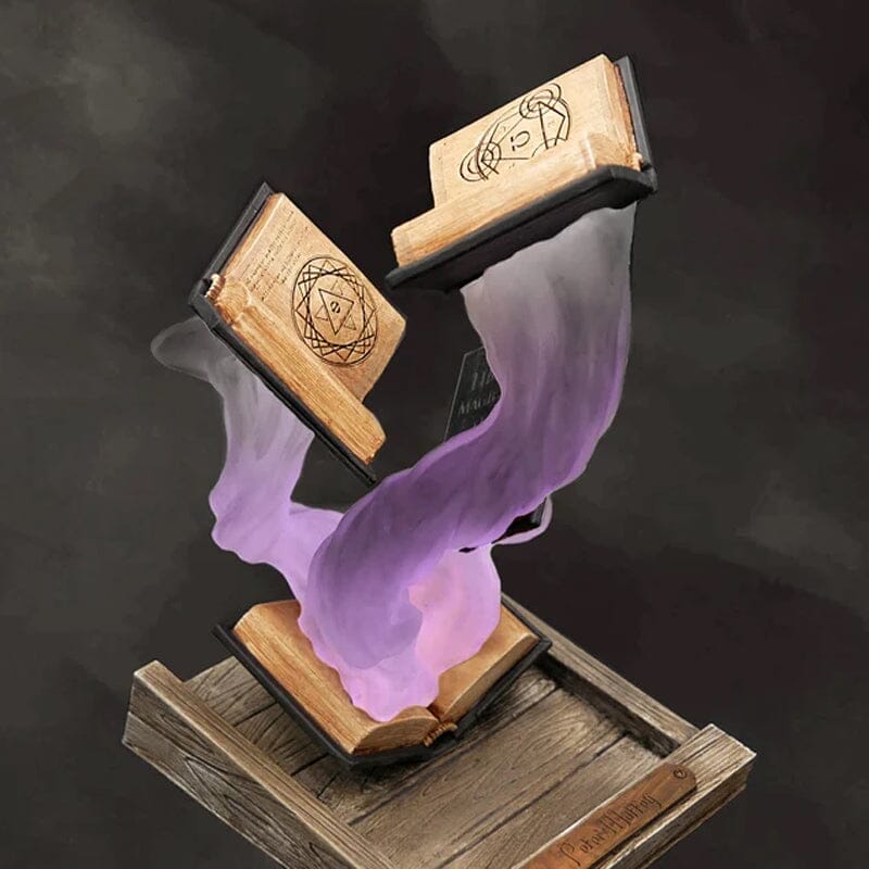 MystiCraft – Flytande öppna böcker med virvlande ånga för en magisk skärm Carvallo