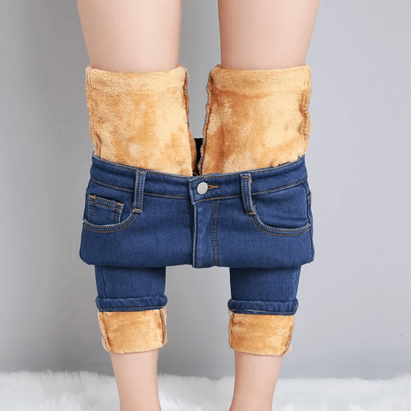 Varma Fodrade Jeans-Personligt-BB-Blå-25-Hemnix