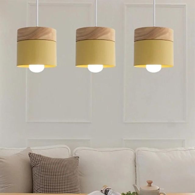 WoodGlow– Elegant cylindrisk pendel för moderna rum Carvallo