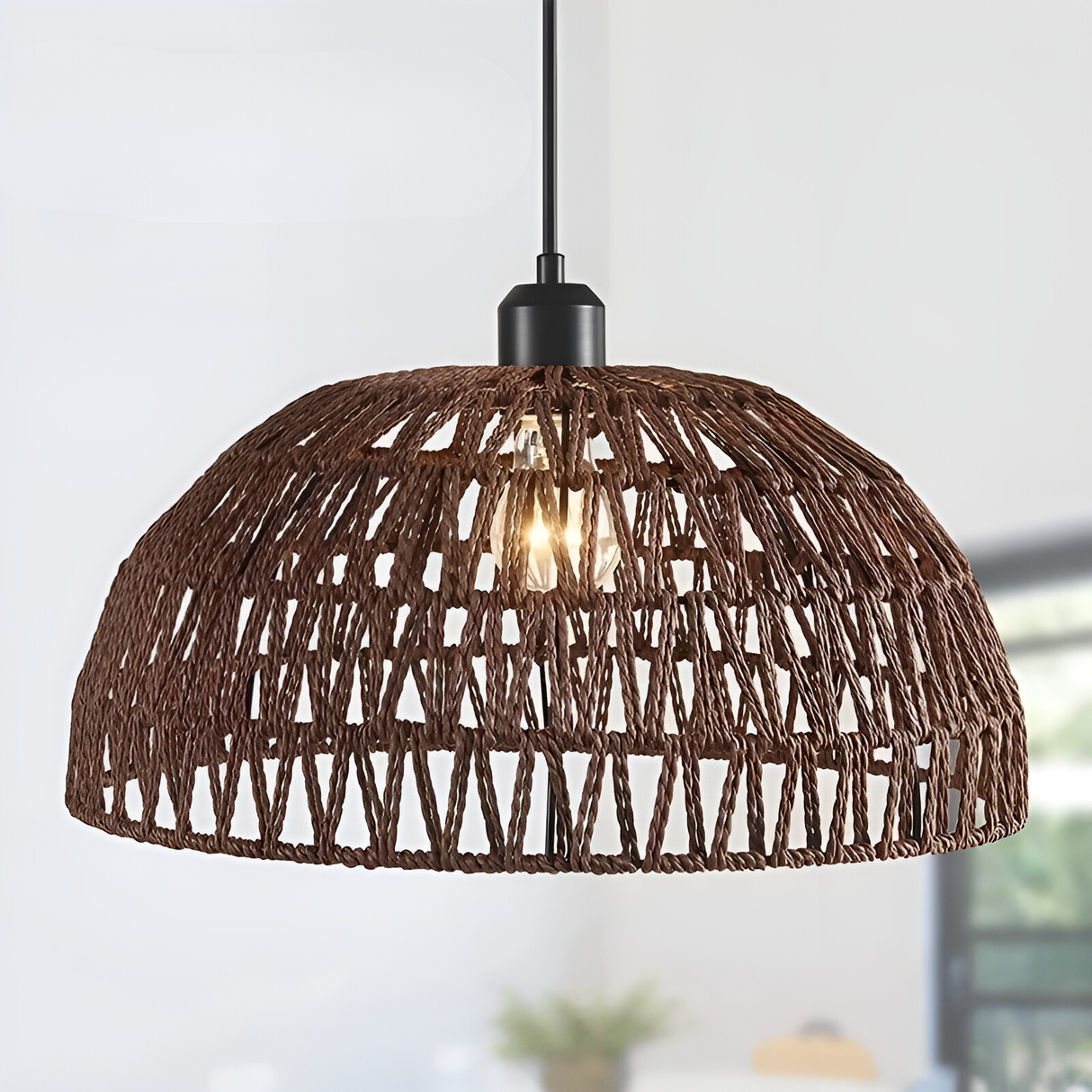NatureWeave Light - Japansk Rattan Pendellampa Carvallo