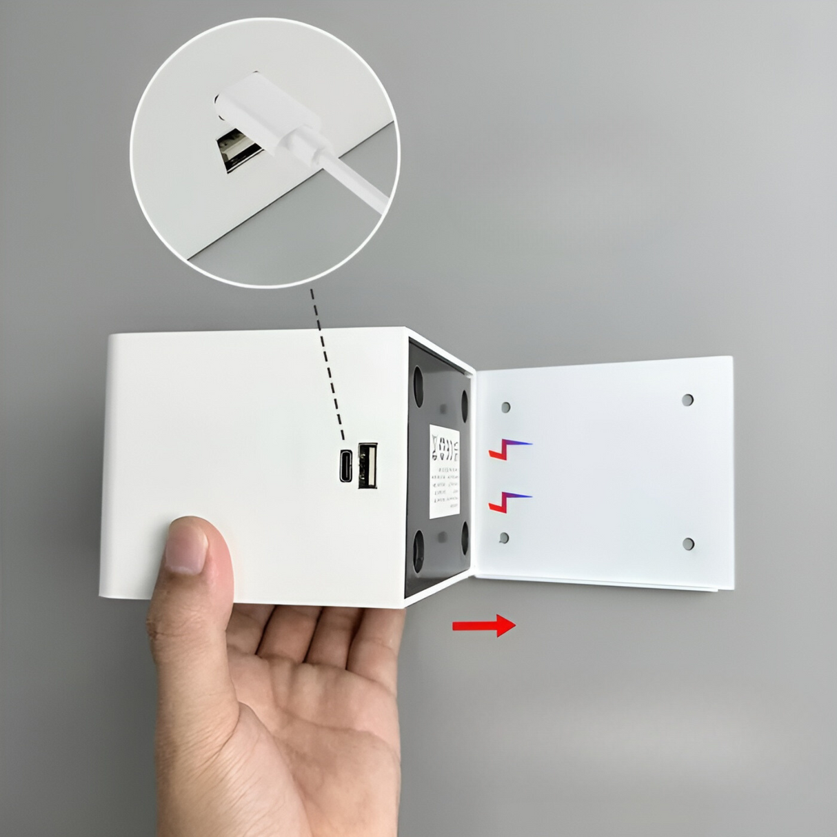 LuxWall Light - Modern återuppladdningsbar vägglampa Carvallo