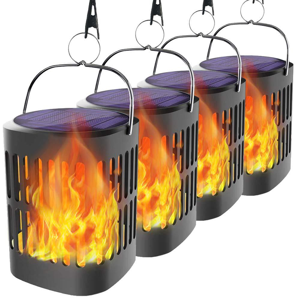 Solär LED Flamme lykta – Dekorativ utomhusbelysning för trädgård och terrass med hängmöjlighet Carvallo