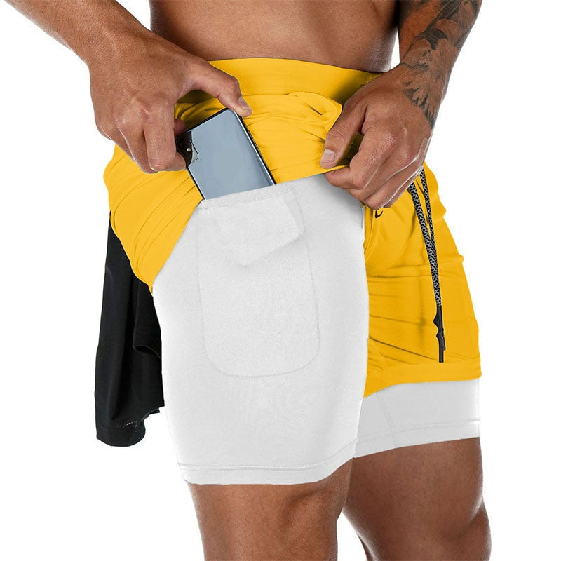 Träningsshorts med Innerbyxa för män-Personligt-BB-Hemnix