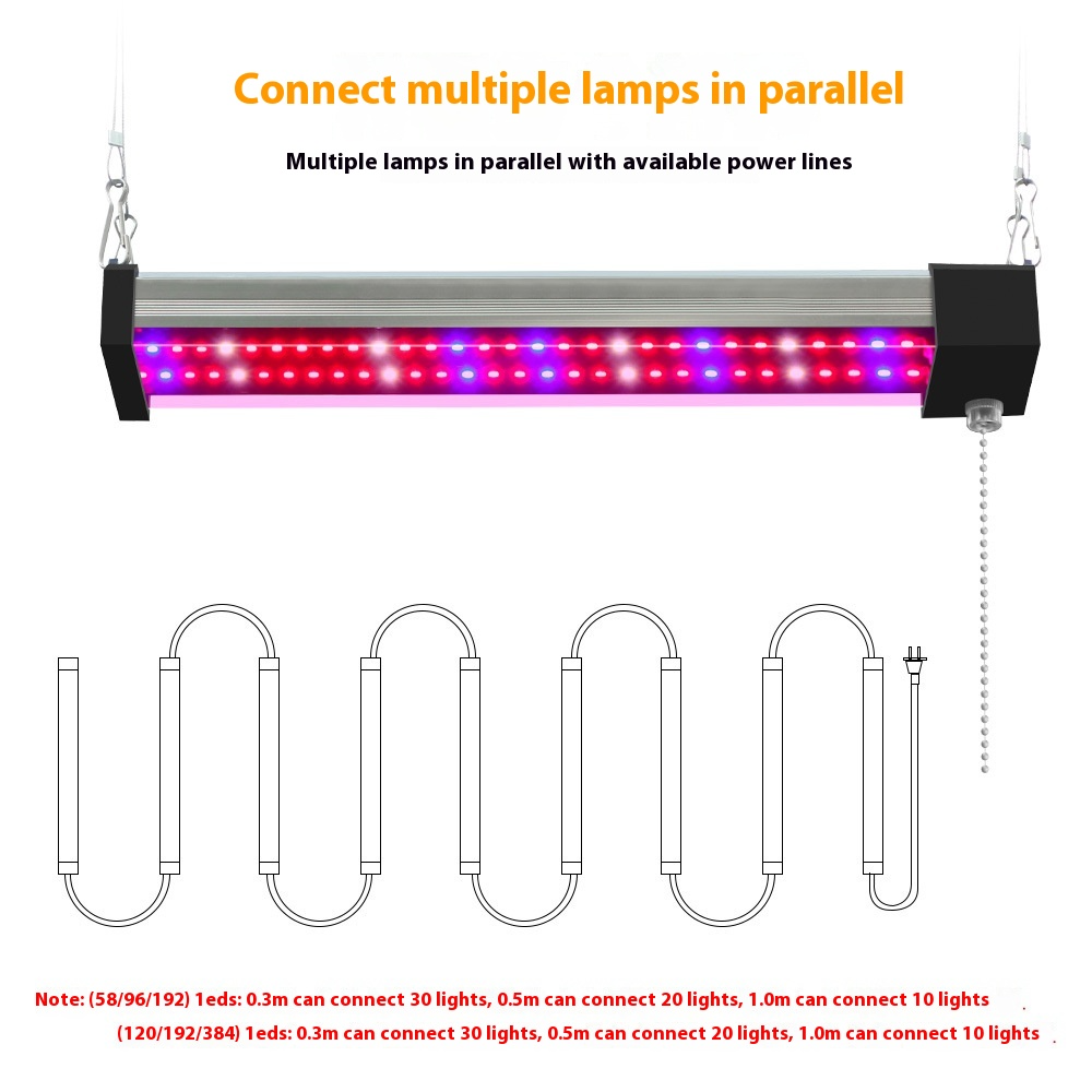 LED växtlampa med fullspektrum-belysning och dragknapp för optimal växttillväxt Carvallo