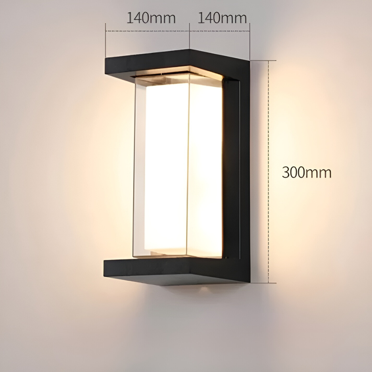 AquaSense Light - Vattentät LED-rörelsesensor-utomhusvägglampa Carvallo