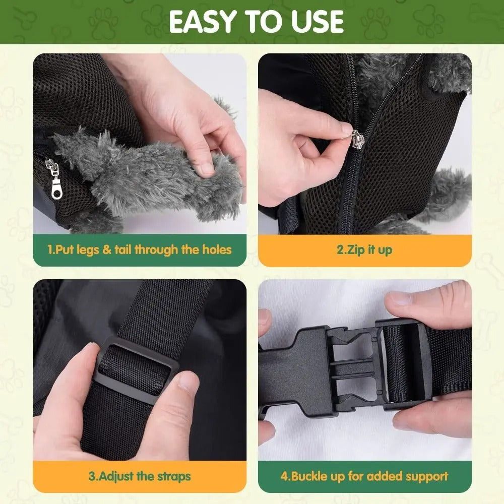 Kattbärar-ryggsäck – Ventilerad och bekväm reseväska för husdjur Carvallo