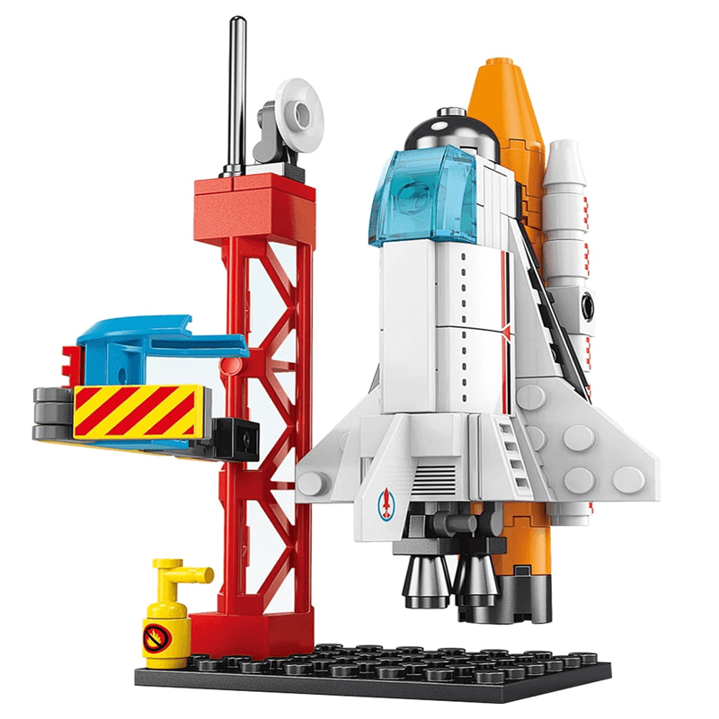 AstroPlay - Byggsats för Rymdraketer med Astronautfigur och Startrampsblock för Barn-Byggsats-BB-Rymdfarkost-Hemnix