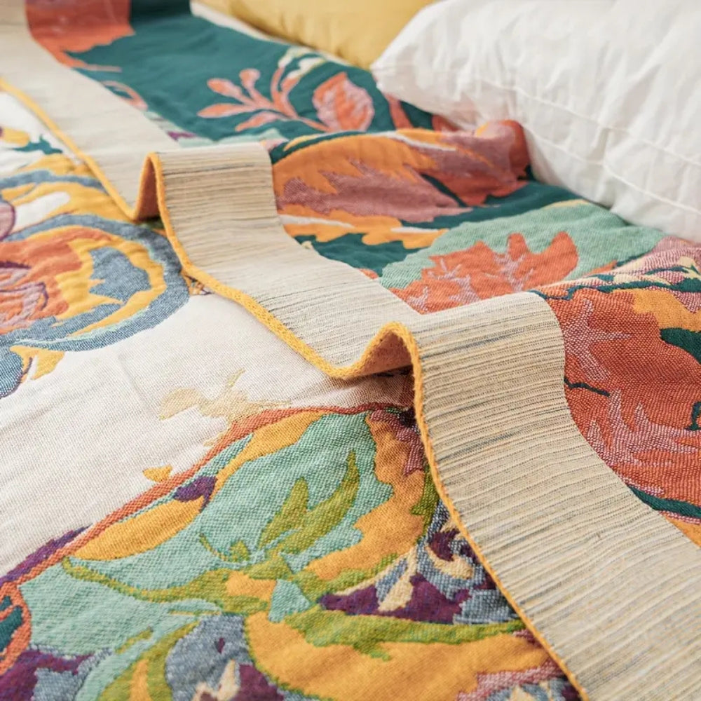 Sienna Floral Bloom Bomullsfilt Carvallo