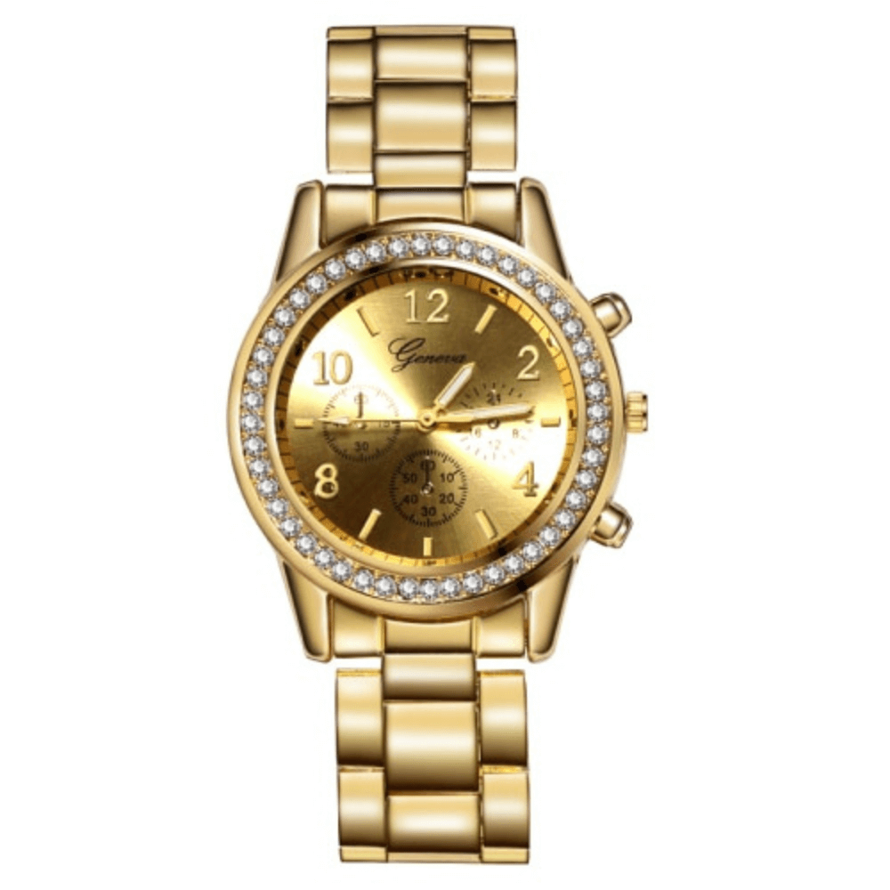 Damers Eleganta Klocka med Strass-Watches for Women-Hemnix-Guld-Hemnix