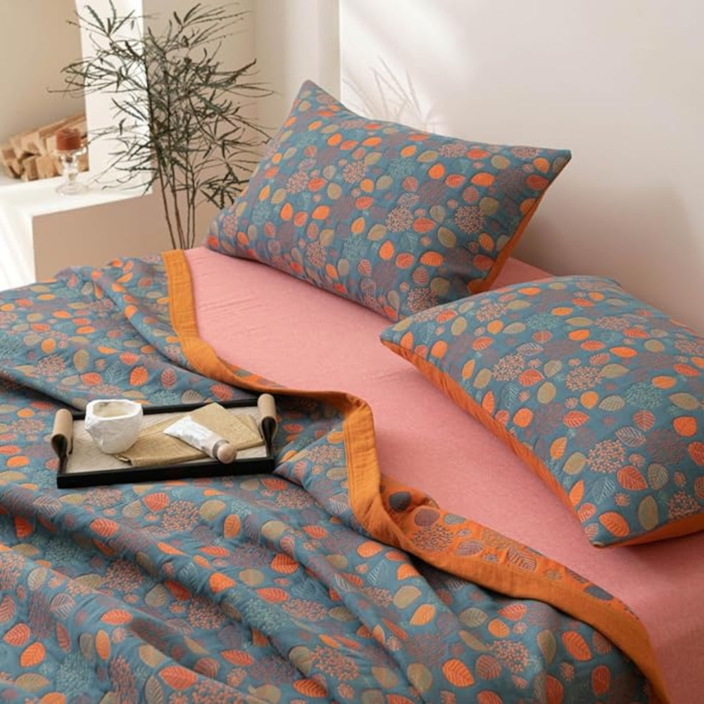 Rustik Blommig Bomullsfilt Carvallo