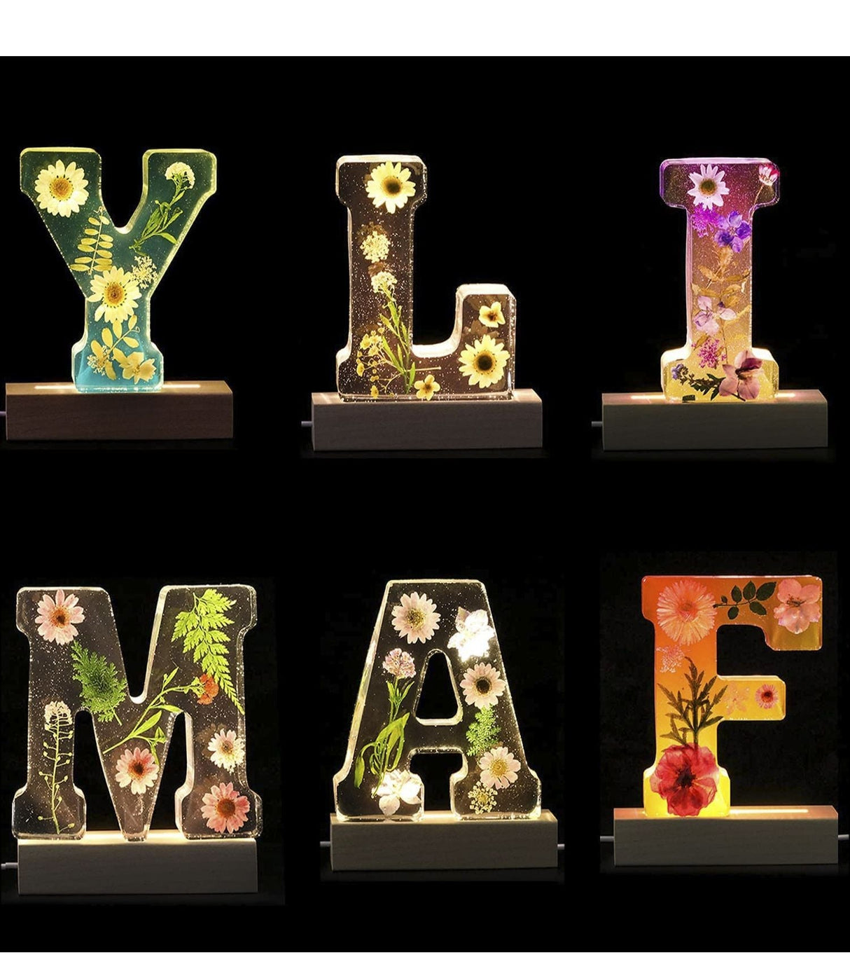 LED Bokstäver Blommor Carvallo