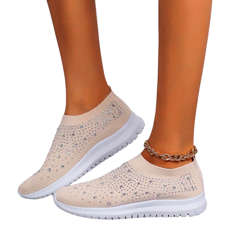 Andningsaktiva sneakers i mesh för kvinnor-Shoes for Women-Hemnix-Khaki-35-Hemnix