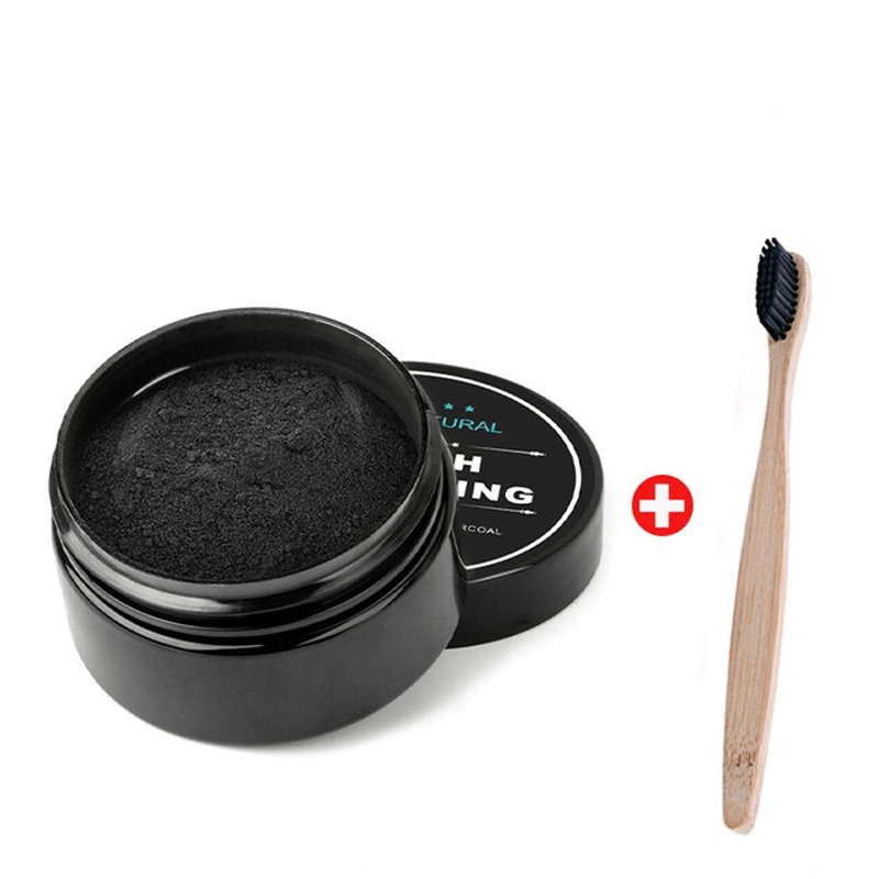 Aktivt Kol Tandblekningspulver-tandblekning-BB-Tandpulver + 1 st tandborste-Hemnix
