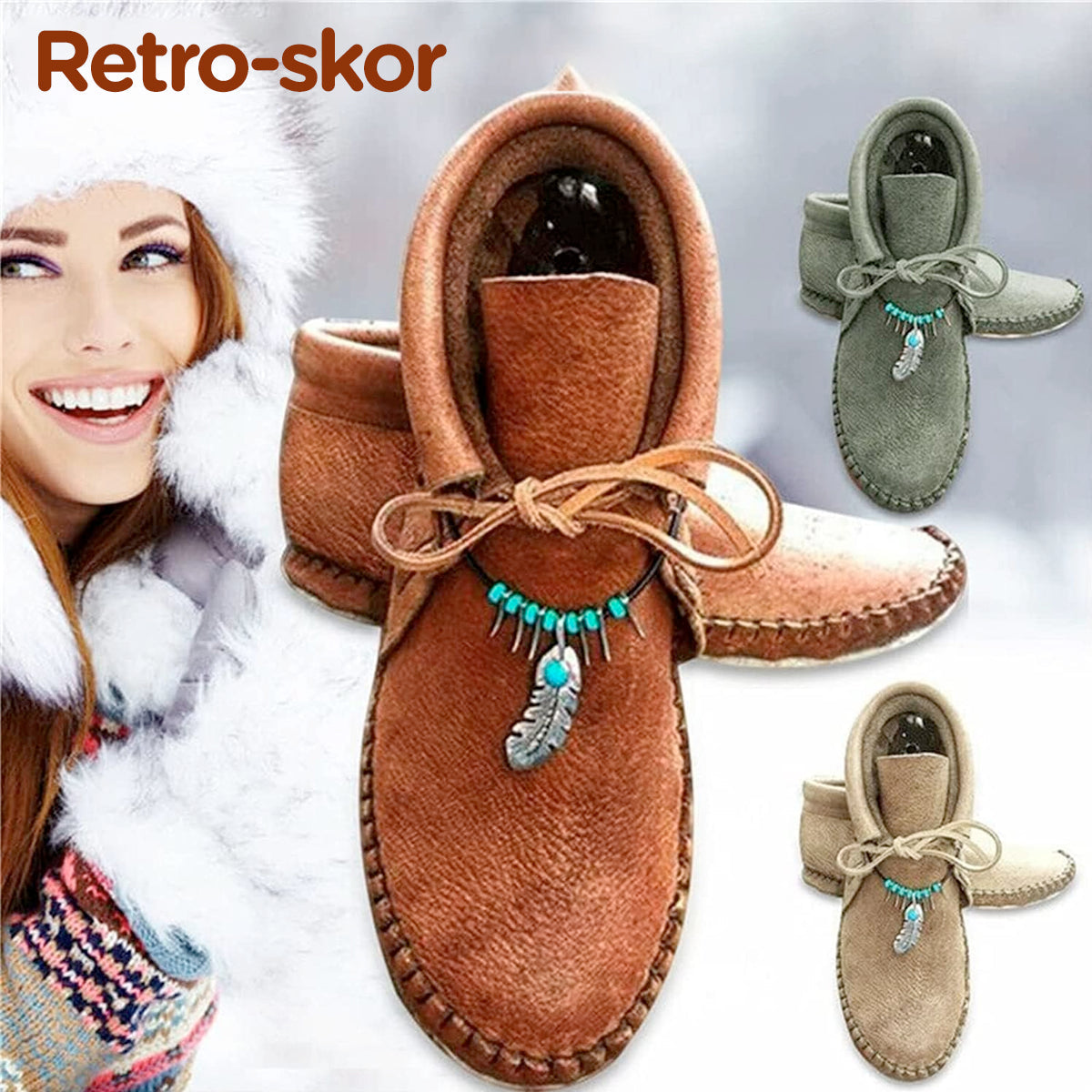 Retro Ankelstövlar-Shoes for Women-Hemnix-Hemnix