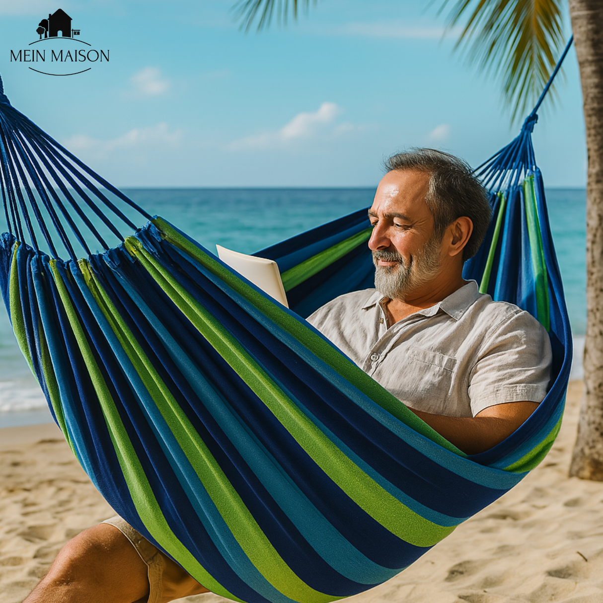 Carvallo Hängematta | Robust Canvas | Anti-glid-design | Bärförmåga 200 kg Carvallo