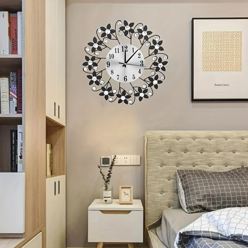 EleganceClock - Stille Dekorativ Väggklocka 14 Tum Carvallo