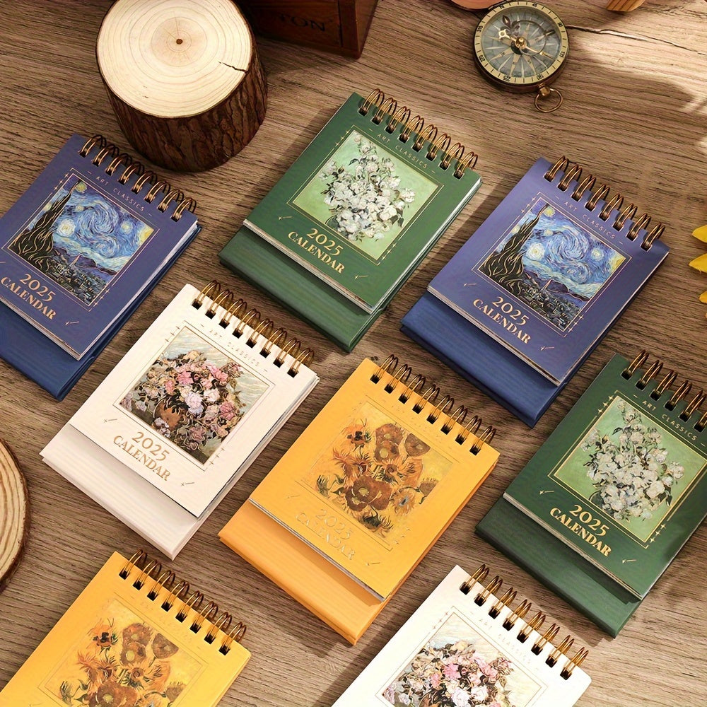 Skrivbordskalender med klassisk konstdesign Carvallo