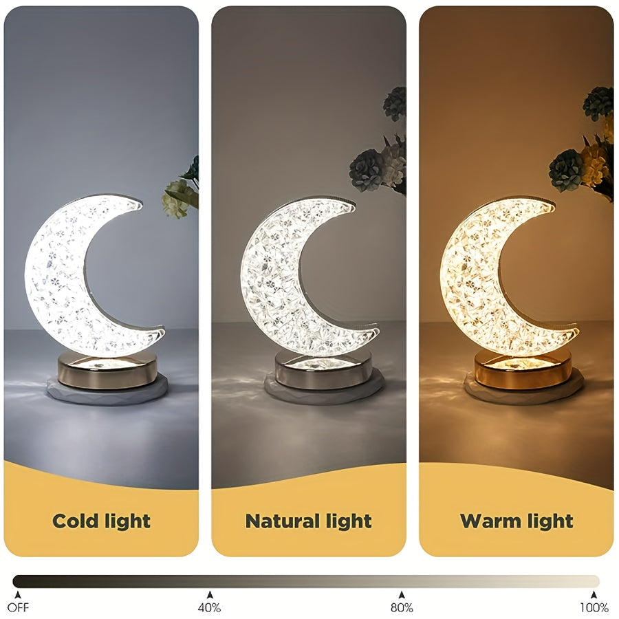 SterLamp - Dimbart Kristallbordslampa med Touchkontroll Carvallo