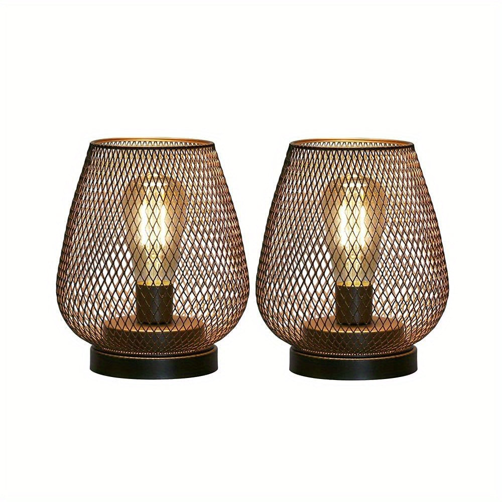 RusticMesh Bordslampa Set – Industriell Stil och Atmosfärisk Belysning Carvallo